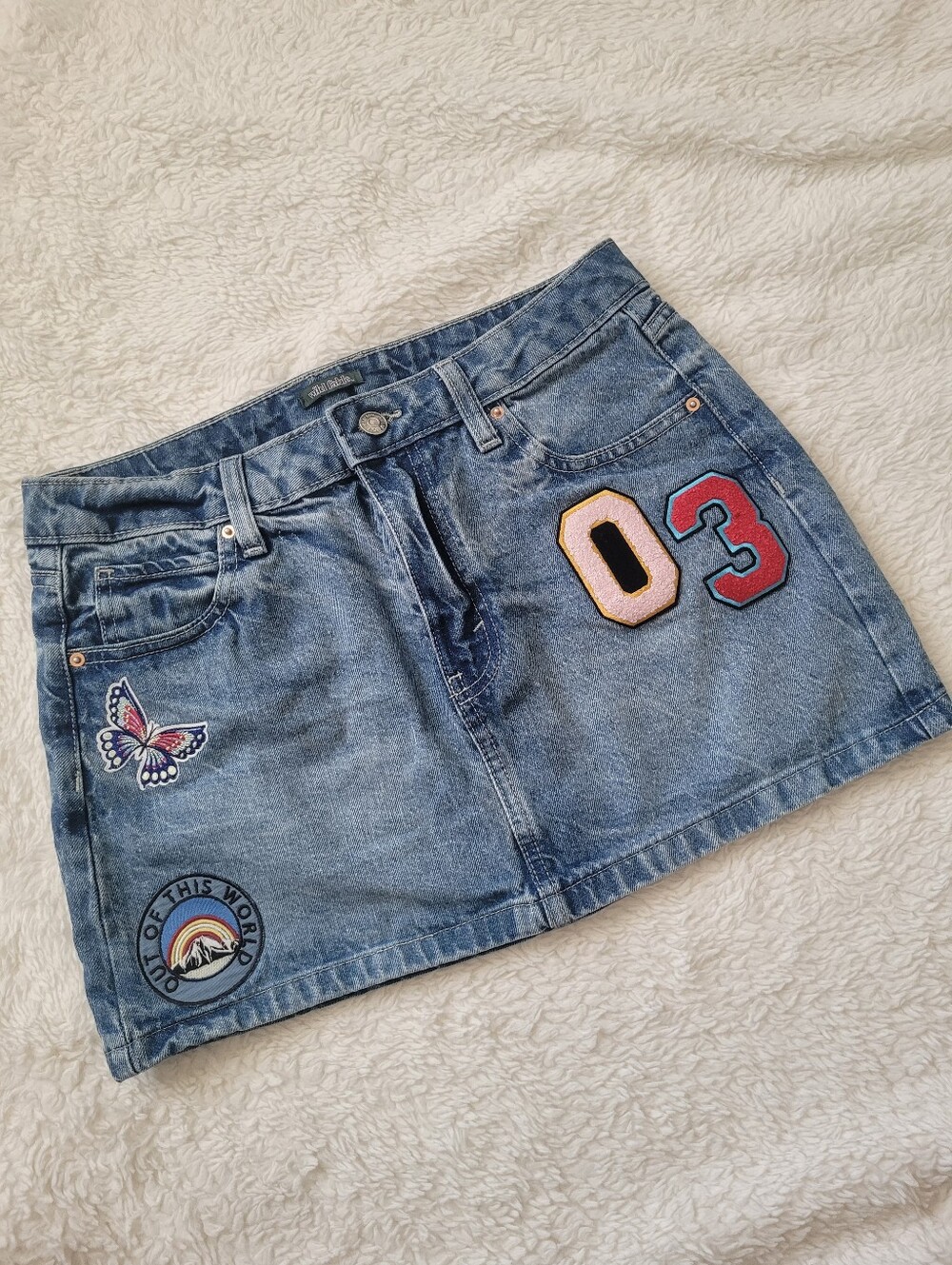 wild fable Light Blue Denim Mini Skirt